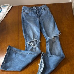 Hollister Women's Distressed Blue Jeans